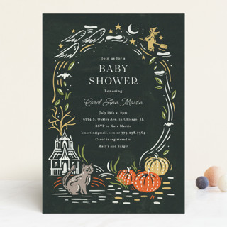 Spooky Frame Baby Shower Invitations