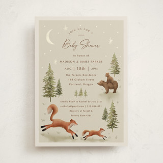 Forest Adventure Baby Shower Invitations