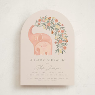 Elephant Garden Baby Shower Invitations