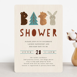 Woodland Type Baby Shower Invitations
