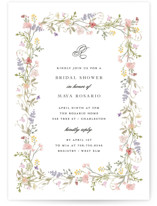 floral frame Bridal Shower Invitations