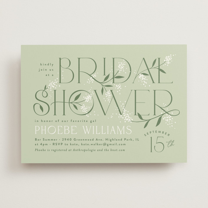 floral letters Bridal Shower Invitations by Alethea and Ruth | Minted