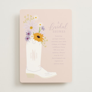 Bridal Boots Bridal Shower Invitations