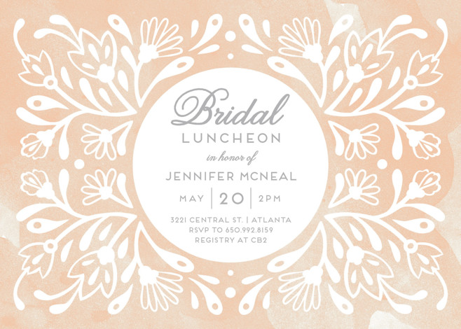 Flourishing Blooms Bridal Luncheon Bridal Shower Invitations by Paper ...