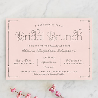 Blushing Brunch Bridal Shower Invitations