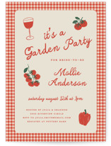 Gingham Garden Bridal Shower Invitations
