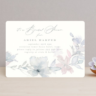 floral bow Bridal Shower Invitations