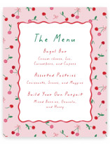 Baby Shower Menu Signs