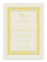 Baby Shower Menu Signs