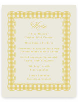 Baby Shower Menu Signs