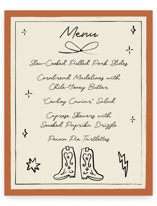 Baby Shower Menu Signs