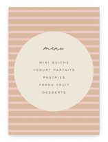 Polka Pop Baby Shower Menu Signs