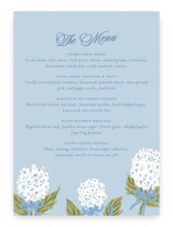Hydrangea bow bouquets Baby Shower Menu Signs
