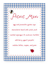 Love Bug Baby Shower Menu Signs