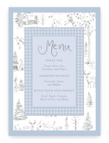 Winter Toile Baby Shower Menu Signs