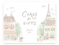 A day in Paris Baby Shower Party Signs