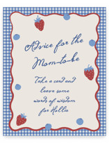 So Berry Sweet Baby Shower Party Signs