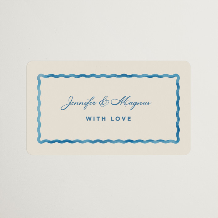 Formal scallop Bridal Shower Favor Stickers by Creo Study | Minted