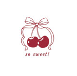 Classic Cherries Bridal Shower Favor Stickers