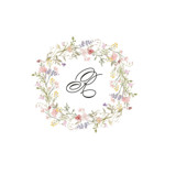 floral frame Bridal Shower Favor Stickers