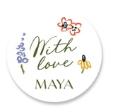 Spring Bridal Shower Favor Stickers