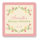 Gardenia Bridal Shower Favor Stickers