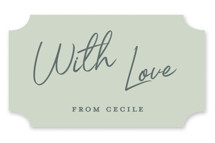 Vintage Florals Bridal Shower Favor Stickers