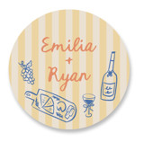 Sunny Brunch Bridal Shower Favor Stickers