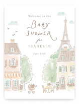 A day in Paris Baby Shower Welcome Signs