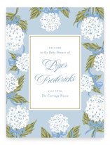 Hydrangea bow bouquets Baby Shower Welcome Signs