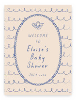 Doodle Tea Party Baby Shower Welcome Signs