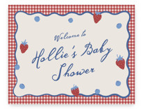 So Berry Sweet Baby Shower Welcome Signs