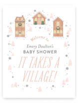 Gingerbread Village Baby Shower Welcome Signs