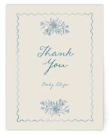 Vintage Love Flat Birth Announcements Thank You Cards
