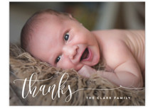Featured Name Flat Birth Announcements Thank You Cards