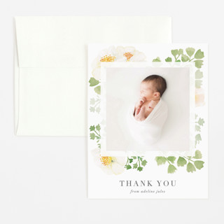Spring Love Flat Birth Announcements Thank You Cards