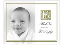 Gothic Flat Birth Announcements Thank You Cards