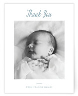 Vintage Duo Flat Birth Announcements Thank You Cards