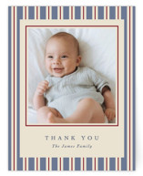 Colorful Stripes Flat Birth Announcements Thank You Cards