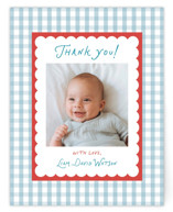 playful pattern Flat Birth Announcements Thank You Cards