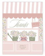 Flower Shop Flat Birth Announcements Thank You Cards