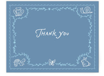 Baby Garden Friends Flat Birth Announcements Thank You Cards