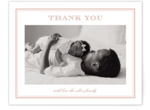 Engraved Flat Birth Announcements Thank You Cards