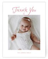 Nostalgic Flat Birth Announcements Thank You Cards