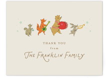 Woodland Jamboree Flat Birth Announcements Thank You Cards