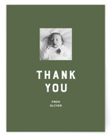 Oliver Flat Birth Announcements Thank You Cards