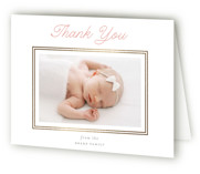 Byline Foil-Pressed Birth Announcement Thank You Cards 