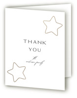 Cute Stars Foil-Pressed Birth Announcement Thank You Cards 