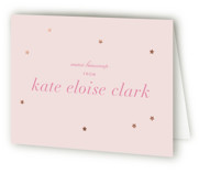 Plum Perfect Foil-Pressed Birth Announcement Thank You Cards 