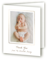 caufre Foil-Pressed Birth Announcement Thank You Cards 